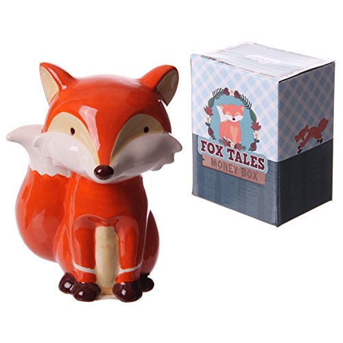 Puckator FOX01 Tirelire Design Renard Assis Cér...