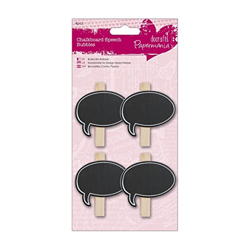 Docrafts Tableau pinces à linge, Bulles (Lot de 4)