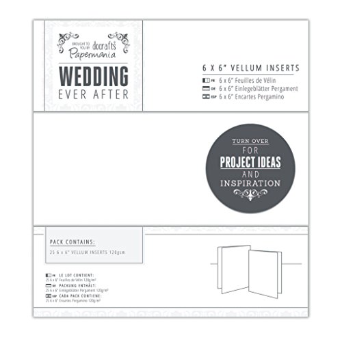 Lot de 6 inserts de vélin 10 x 15 cm