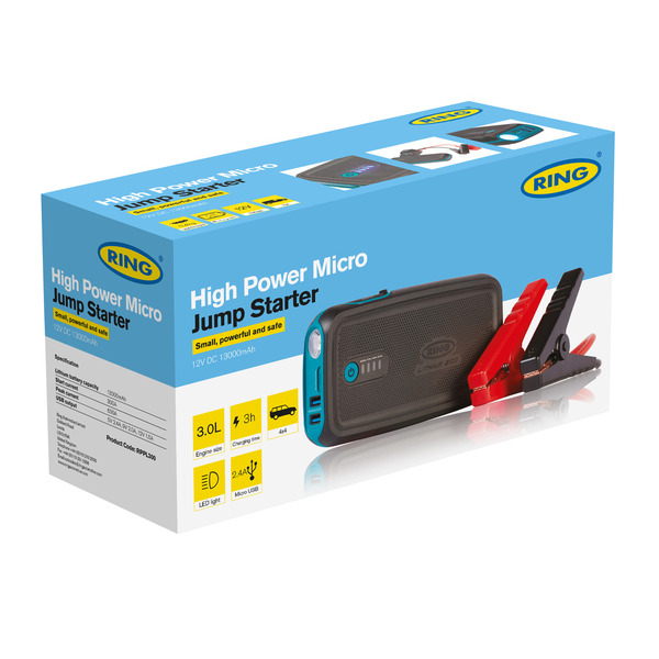 RING Jump starter 13000 mAh / 600 A. code EAN 5055175243399 