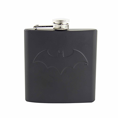 DC Comics Matt Black Stainless Steel Batman Log...