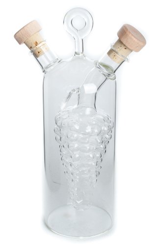 Parmy Flacon double en verre pour huile et vinaigre motif grappe de raisin 5055183427644 (5055183427644)