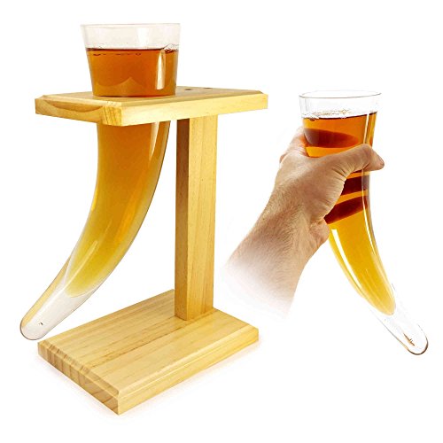 Tuff-Luv Viking Beer Horn Glass with Stand 17oz...