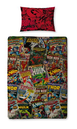 Housse de couette et oreiller Marvel Comics Heroes