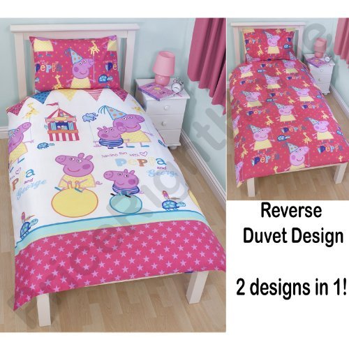 Housse de couette unique réversible pour le fêt...