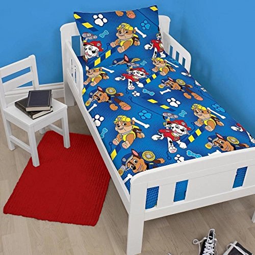 Paw patrol junior housse de couette et taie d'o...