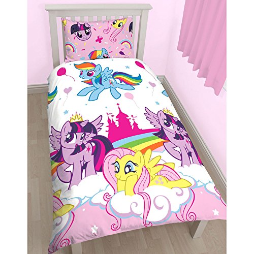 Equestria simple housse de couette et taie d'or...
