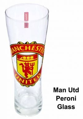Verre à bière peroni avec blason du club 5055320561842 Manchester United