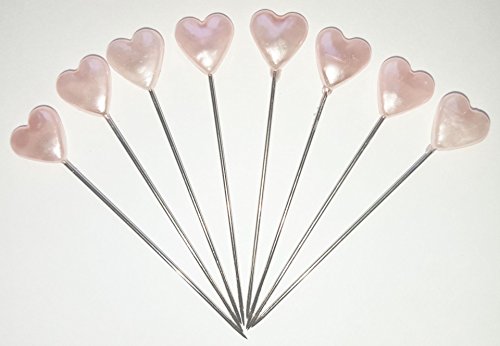 Florist Supplies uk En forme de cœur Fleuriste Bouquet Boutonnière et goupilles en acier 4,5 cm - rose 5055341819205 (5055341819205)