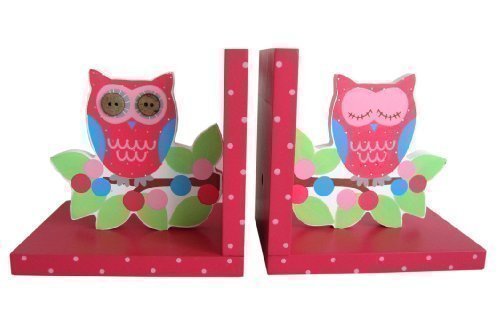 Sass & Belle - Serre-Livres Bois Peint Chouette...