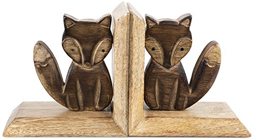 Sass & Belle Serre-livres en bois sculpté Fox, ...