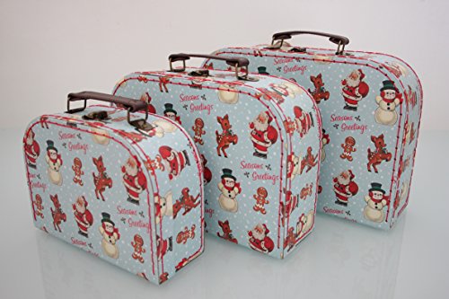 Sass Belle Lot de 3 Valises Motif Père Noël