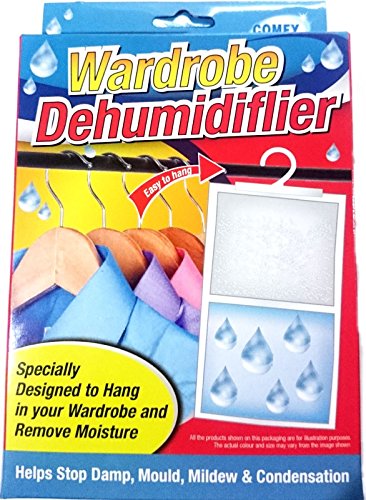 Concept4u Armoire Déshumidificateur facile à accrocher Maison Absorbeur d'humidité Moule humidité mildiou CONDENSATION l'humidité Intérieur pour vêtements Vestes code EAN 5055362941251 