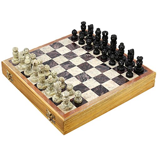 Jeu d'échecs unique - Pièces et échiquier en pi...
