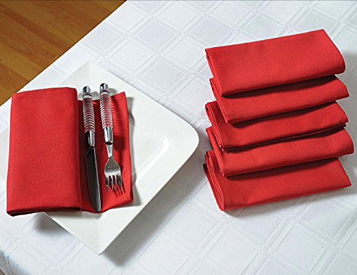 Maroon Serviettes Set de 6; Linge de table de c...