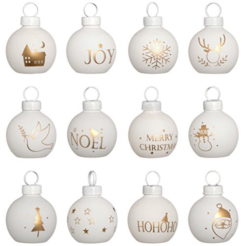 WeRChristmas Décoration de noël décoration porte carte, en plastique, multicolore, lot de 12 5055396973181 (5055396973181)
