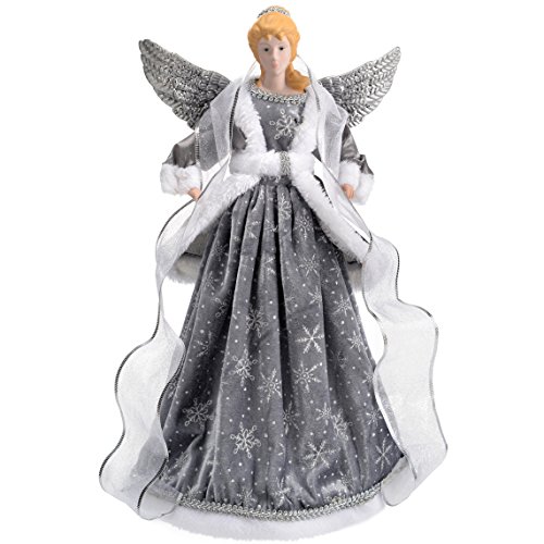 WeRChristmas Grande taille 44 cm "angel" décoration de sapin de noël argenté 5055396981223 (5055396981223)