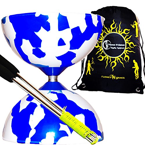 JESTER Pro Diabolo Set (Bleu/Blanc) + Diablo Ba...