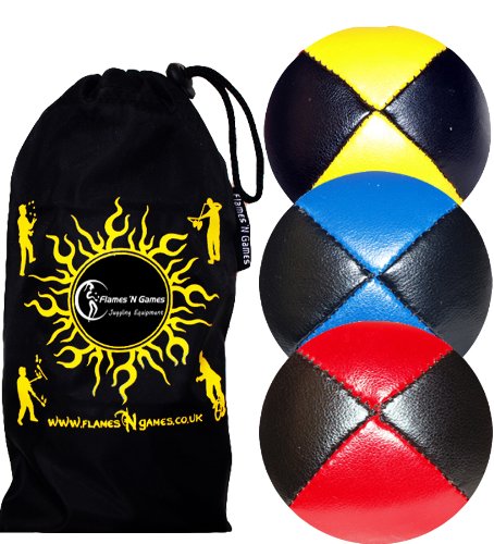 3x Balles de Jonglage En Cuir Super Durable (Le...