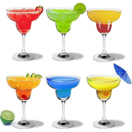 Rink Drink Margarita Cocktail Glasses - Boîte de 6 - Couleur détail Gift Box - Capacité 270ml / 9 oz - Hauteur 16cm code EAN 5055415157462 