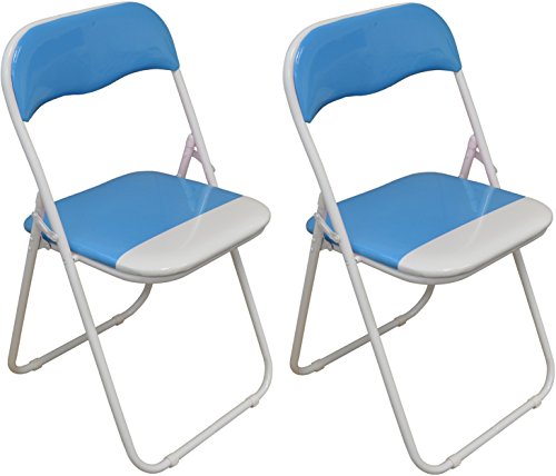 Chaise de bureau bébé bleu / blanc, pliable et ...