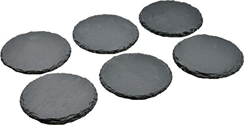 Sous-verres Ronds en ardoise naturelle - Lot de 6