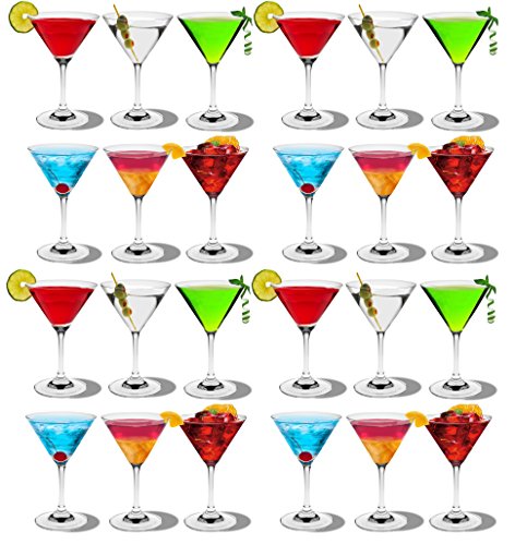 Rink Drink Verres à Cocktail Martini Crystal patinoire boisson - 200ml (7oz) - x24 code EAN 5055415998355 