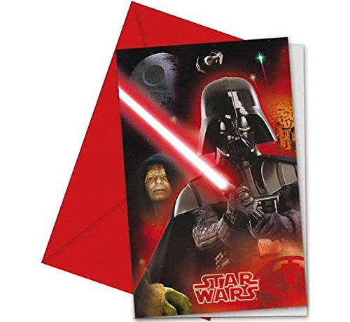 Invitations Anniversaire Star Wars (x6)