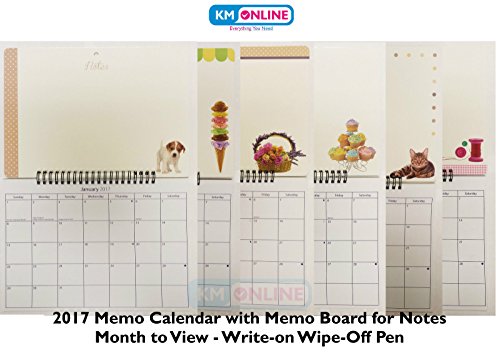 2017 photo Memo Calendrier Mois à vue avec styl...