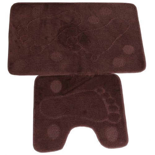 Ensemble tapis de bain et contour de WC (Voir d...