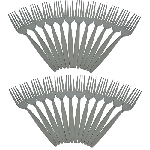 Lot de 24 fourchettes de dîner en acier inoxydable