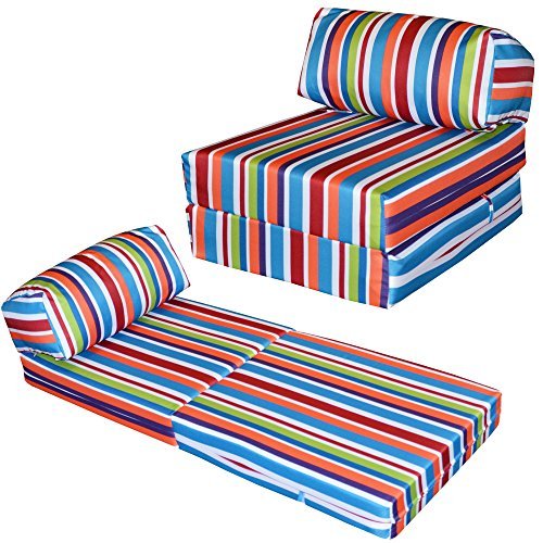 JAZZ CHAIRBED - BLUE STRIPES Deluxe Single Chai...