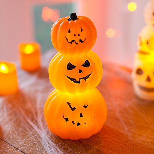 Trio de Citrouilles Halloween LED Lumineuses à ...