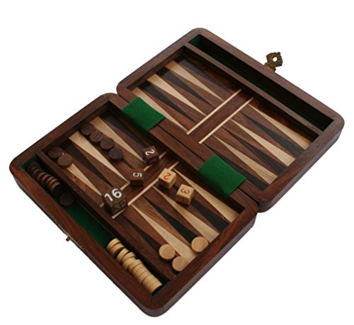 Purity Backgammon Set De Voyage Planche De Bois SculptéÀ La Main Game Vintage Pliante Portable 5055528747987 (5055528747987)