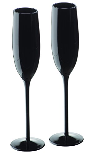 Midnight service de 2 flûtes  noir