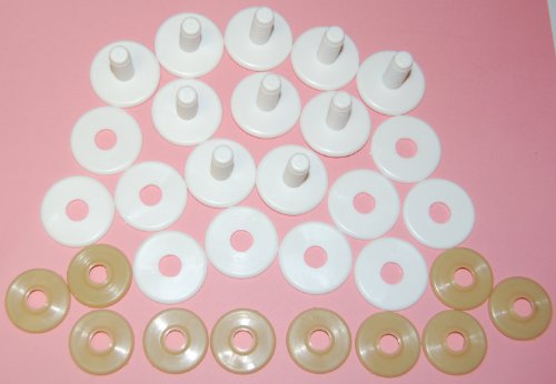 celloexpress Lot de 20 - Articulations 30 mm blanc - Animaux - Ours en peluche et doux Jouet de Membres et tête Articulations code EAN 5055582831752 