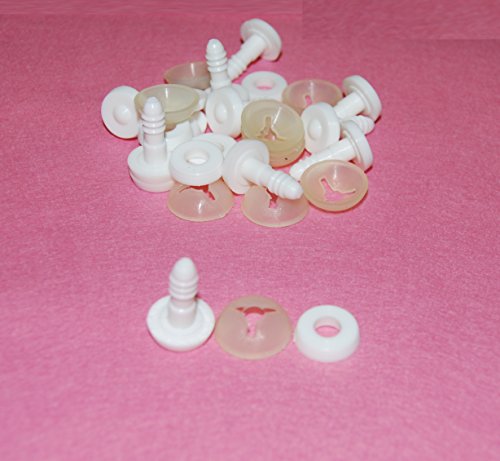 Lot de 20 Joints animale 20 mm blanc-Teddy Bear...
