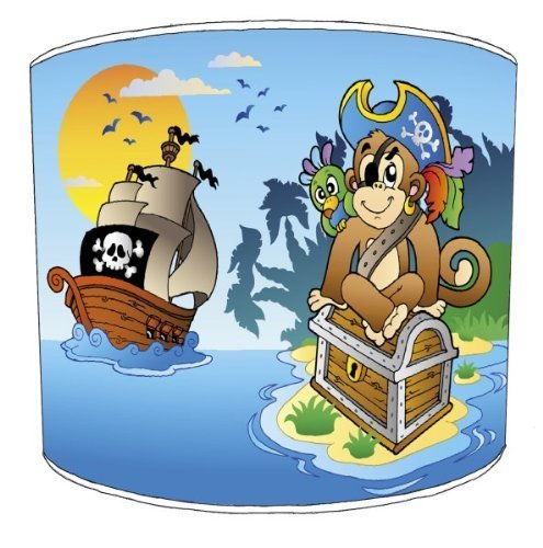 Premier Lampshades Premier - Abat-Jour Plafond Singe Pirate pour Enfants Abat-jour, 20,3 cm code EAN 5055603057741 