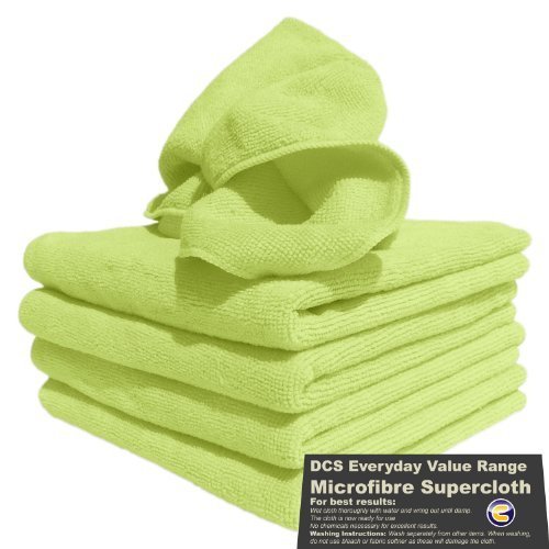 Everyday Value Range Chiffons microfibres similaires au chiffon Exel Magic. Nettoyage sans agents chimiques. Fibre large premium super douce, chiffon à poussières lavable pour voitures, moto, maison, usine - 40x40cm, Tissu, Jaune code EAN 5055609521208 