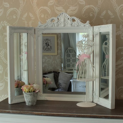 Melody Maison Coiffeuse Triple Miroir orné Blanc code EAN 5055630947657 