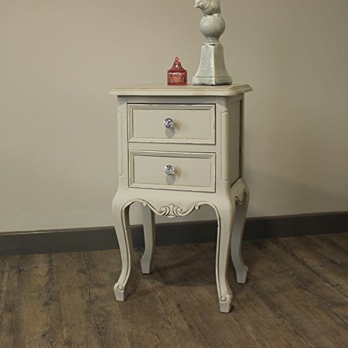 Melody Maison Elise de gamme Gris - Deux tiroirs table de chevet code EAN 5055630954013 