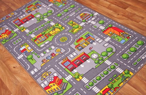 Tapis de jeu enfant - Ville, Rues, Circuit de R...