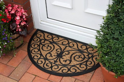 Paillasson Coco Naturel Motifs Demi Cercle Caou...