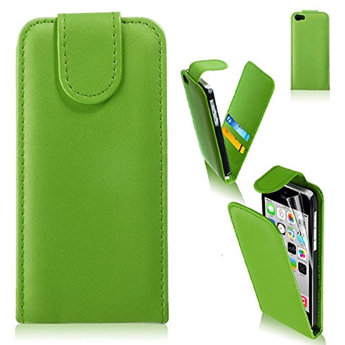 Nouveau Style iPhone 5/5S/5 g Vert à rabat en c...