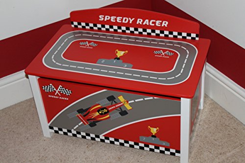 Grand coffre à jouets pour enfants Speedy Racer...