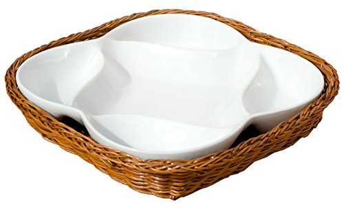 Contemporain carré 5 compartiments et Panier en...