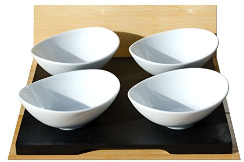 Ovale moderne en céramique Blanc 11 cm-Coupelle...