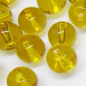 50 pièces 8 mm Perles Ronde en Verre Cristal - ...