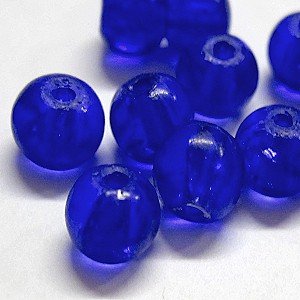 50 pièces 10 mm Perles En Verre Craquelé - Bleu...