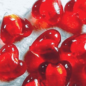 k2-accessories Lampwork Foil Glass Bead 10 x Feuille d'argent cœur lampwork perles en verre - 20 mm - Rouge - a4179/10 perles code EAN 5055682622021 